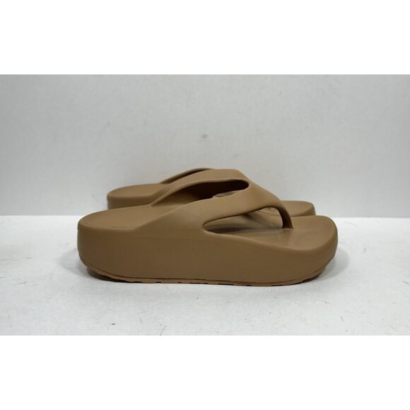 Skims Molded Flip Flop Thong Sandals Womens Size 7 / 37 Ochre Tan Brown - Picture 1 of 6